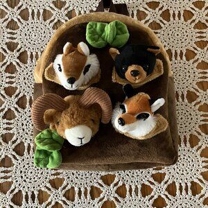 2022 Unipak Plush Backpack with Four Removable Plush Animals